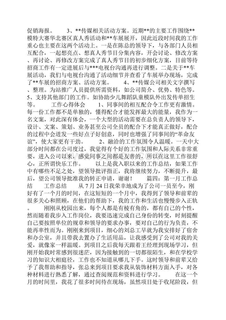 工作一个月的工作总结.docx_第3页