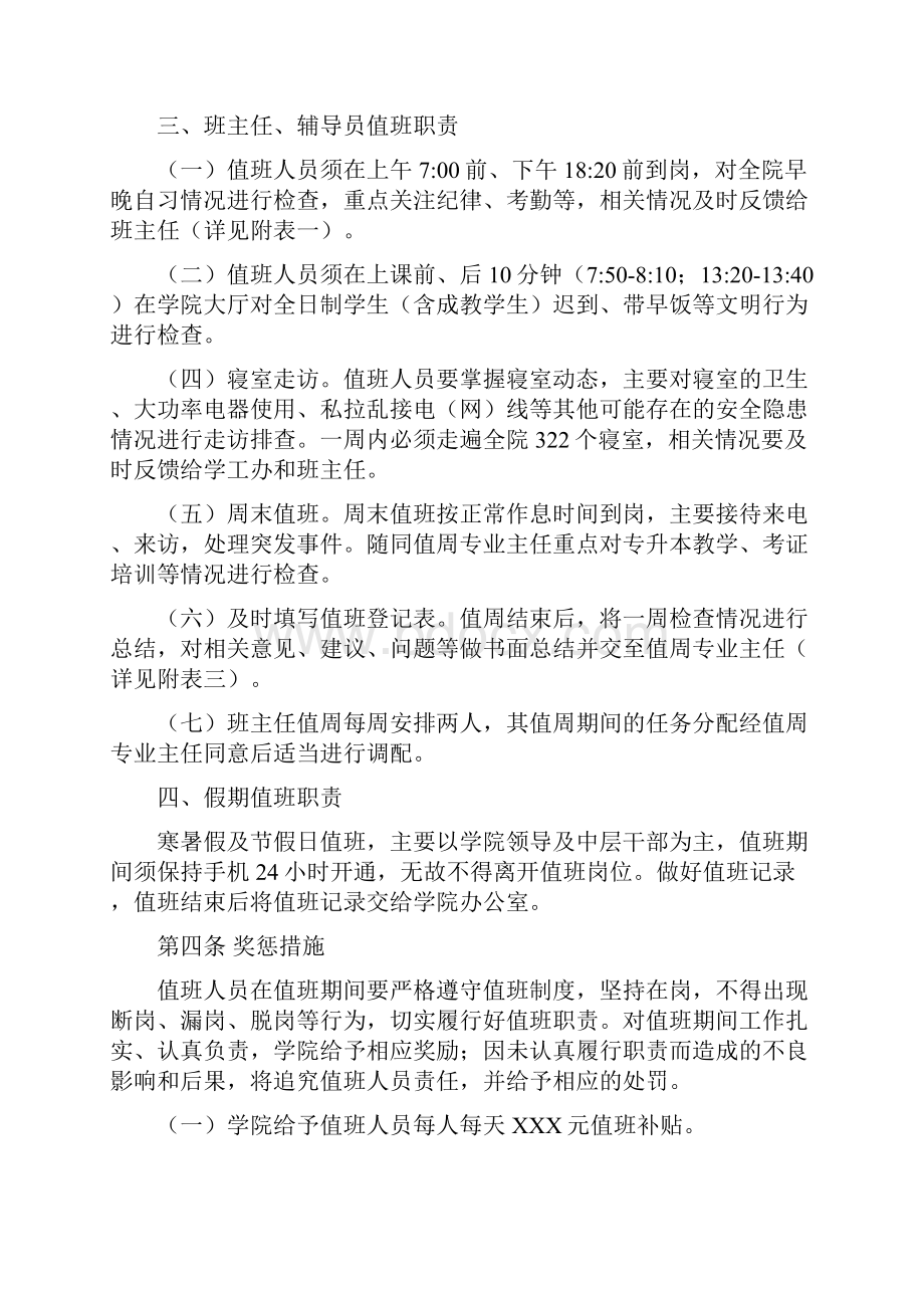 XXXX学院值班管理制度试行.docx_第3页