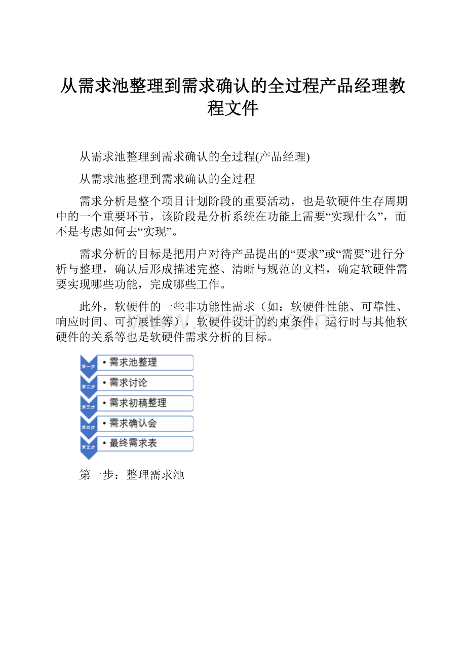 从需求池整理到需求确认的全过程产品经理教程文件.docx_第1页