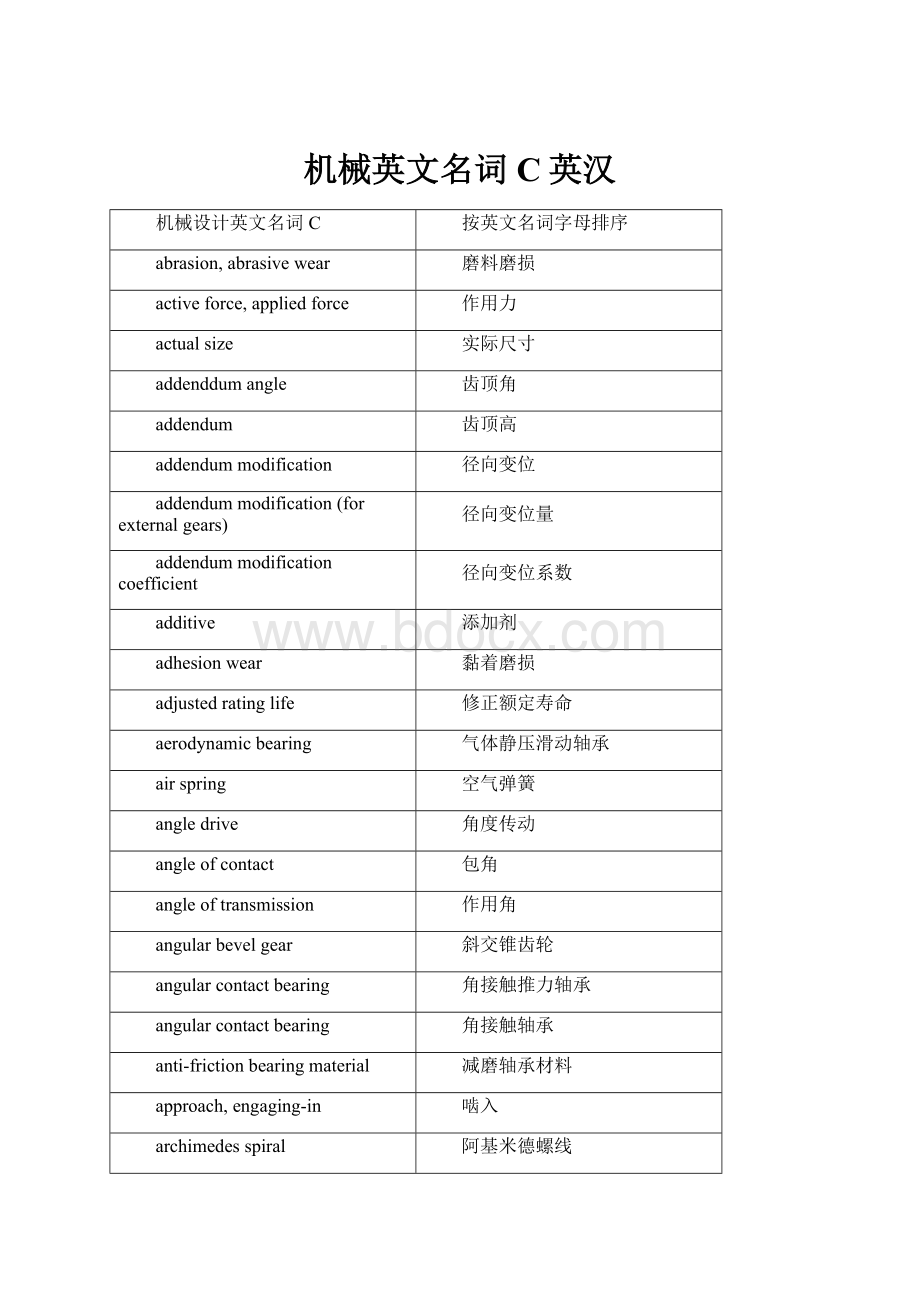 机械英文名词C英汉.docx