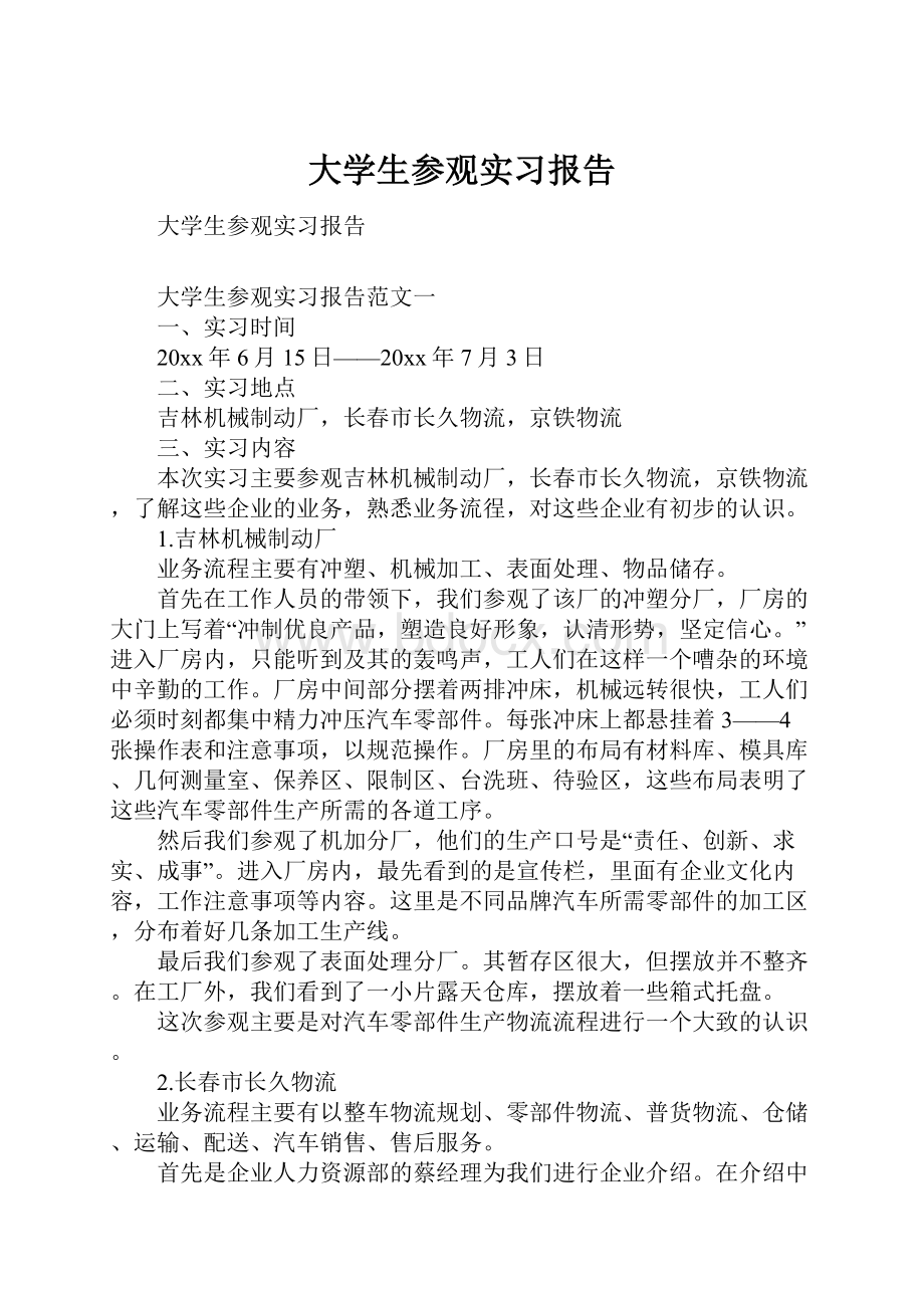 大学生参观实习报告.docx_第1页