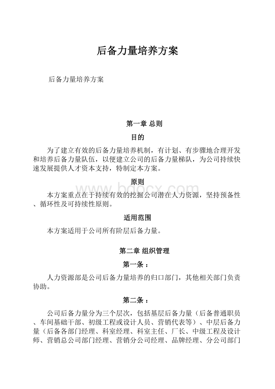 后备力量培养方案.docx