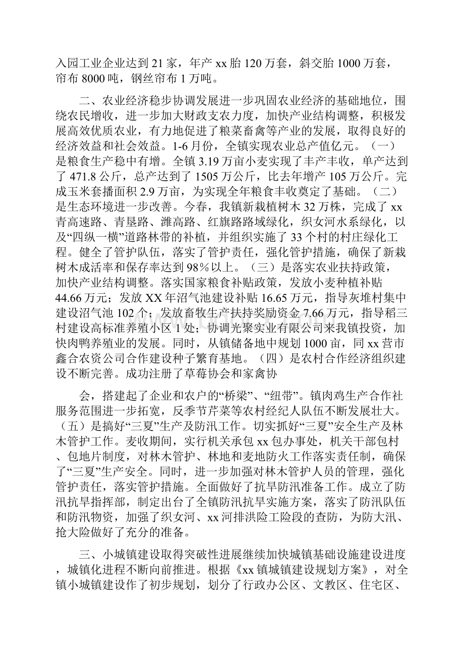 乡镇上半年工作总结精.docx_第3页