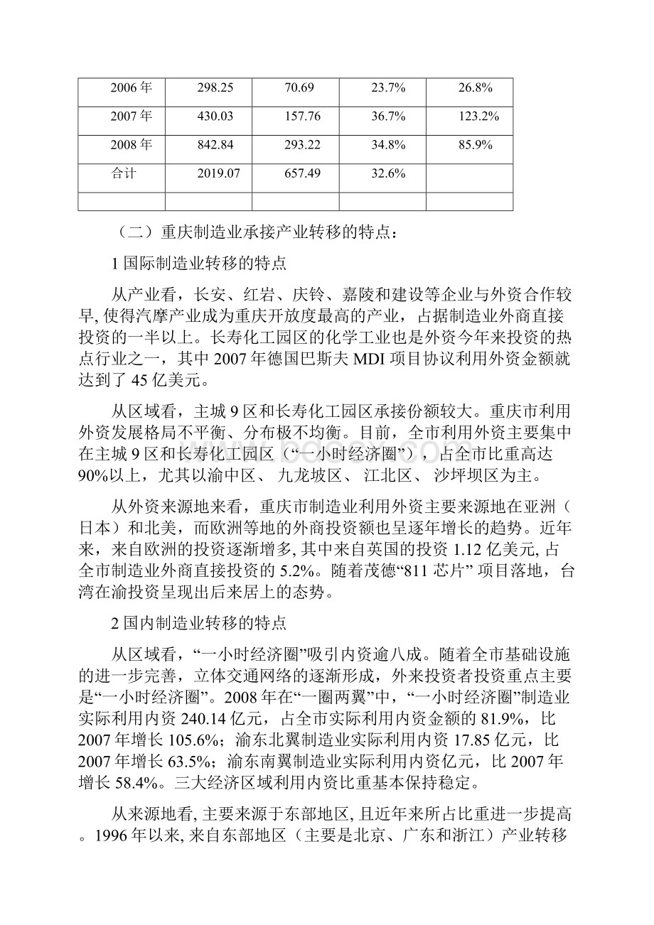 重庆制造业承接产业转移的优劣势分析与研究.docx_第3页