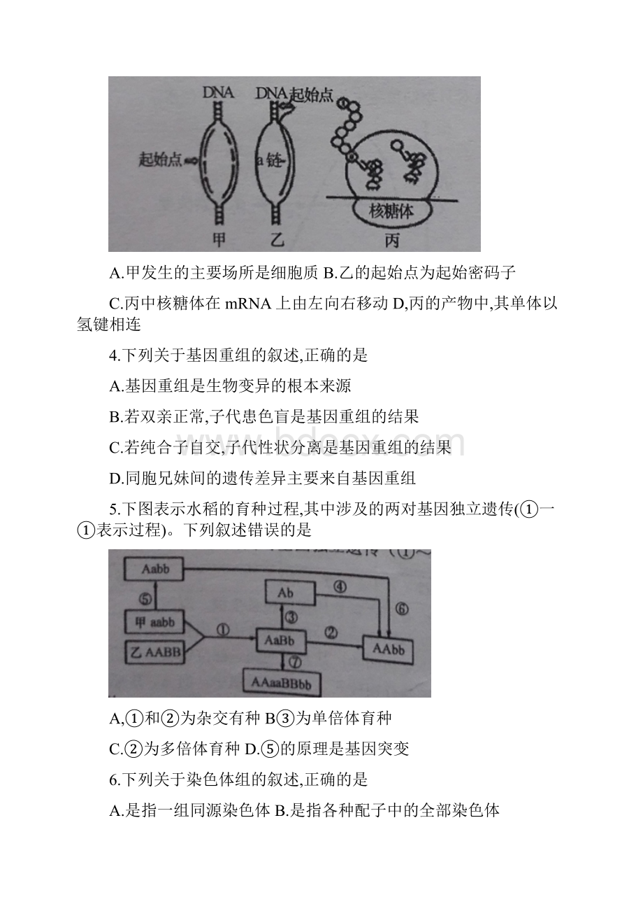 安徽马鞍山市1718学年高二上学期期末教学质量检测生物试题附答案832813.docx_第2页