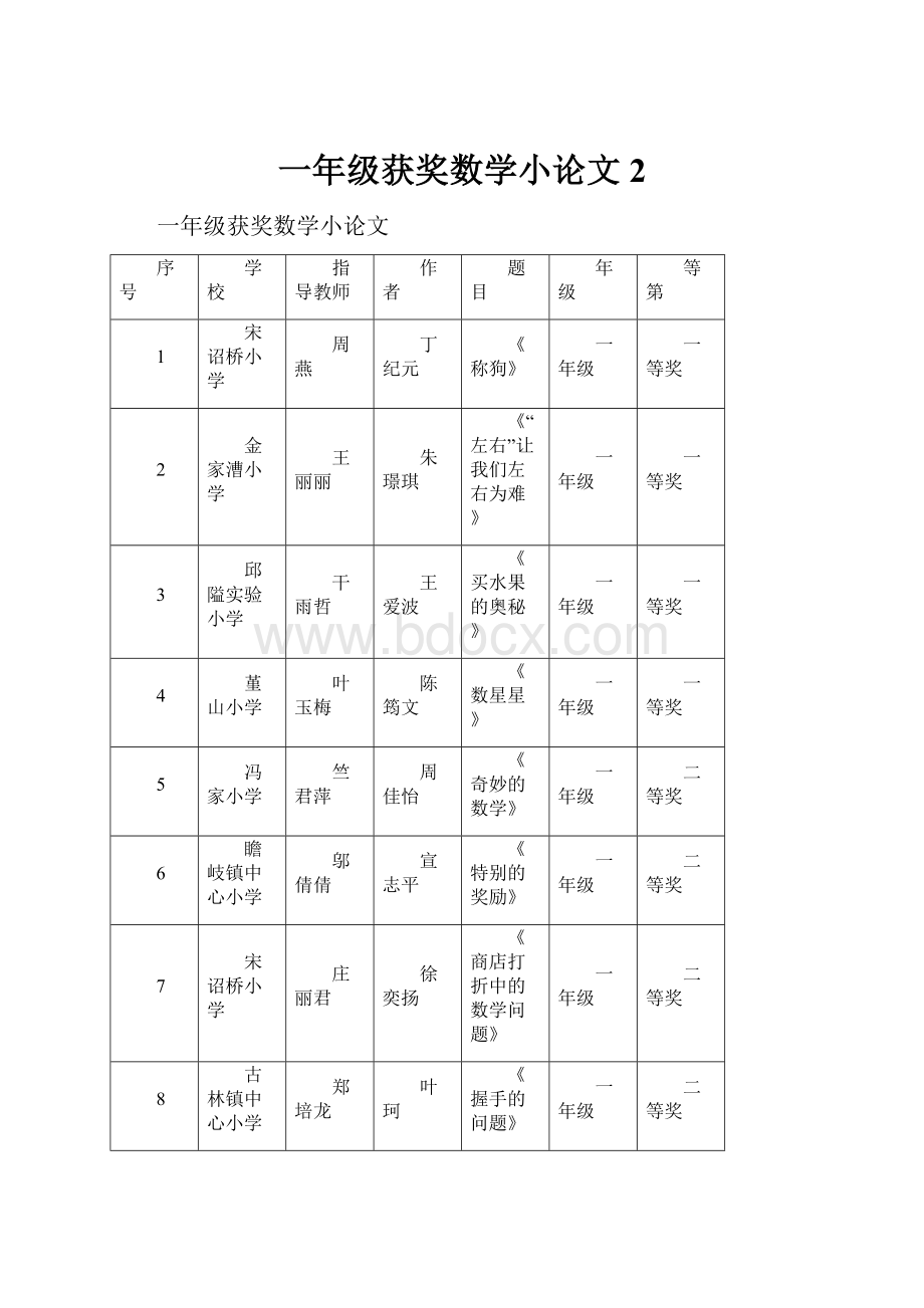 一年级获奖数学小论文2.docx