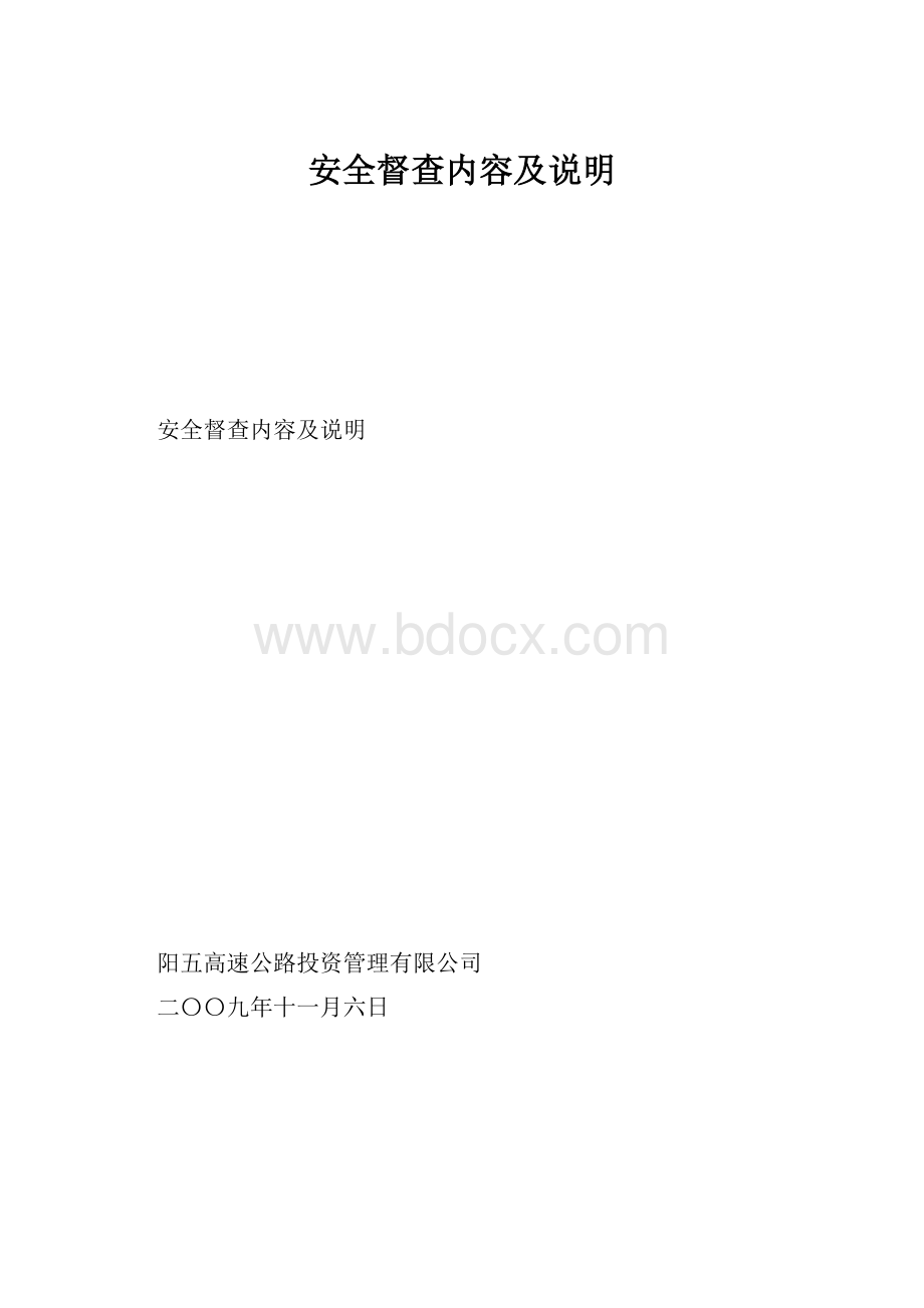 安全督查内容及说明.docx