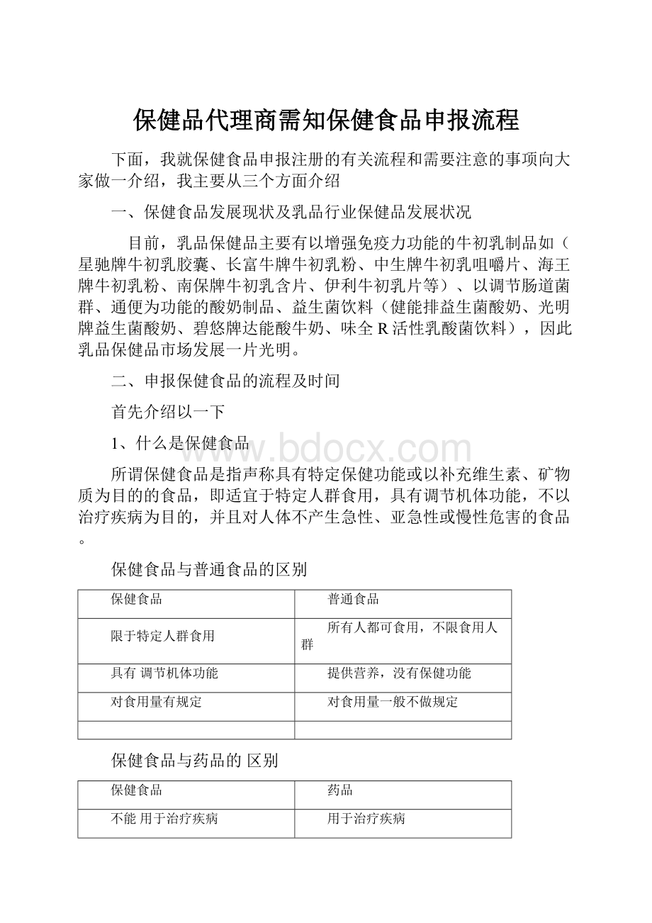 保健品代理商需知保健食品申报流程.docx_第1页