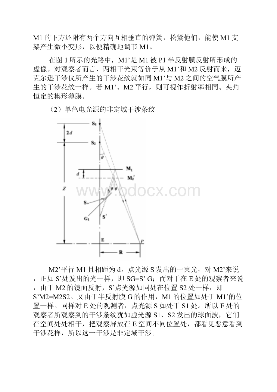 迈克尔逊干涉研究性实验报告.docx_第3页