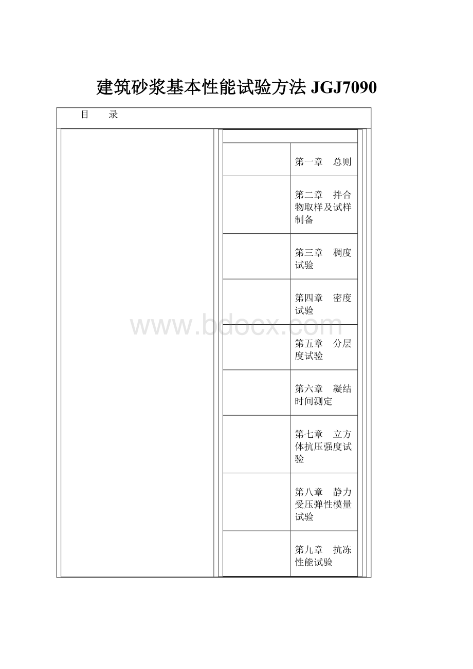 建筑砂浆基本性能试验方法 JGJ7090.docx_第1页