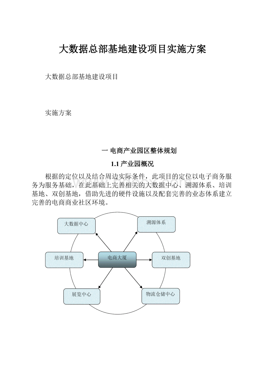 大数据总部基地建设项目实施方案.docx_第1页