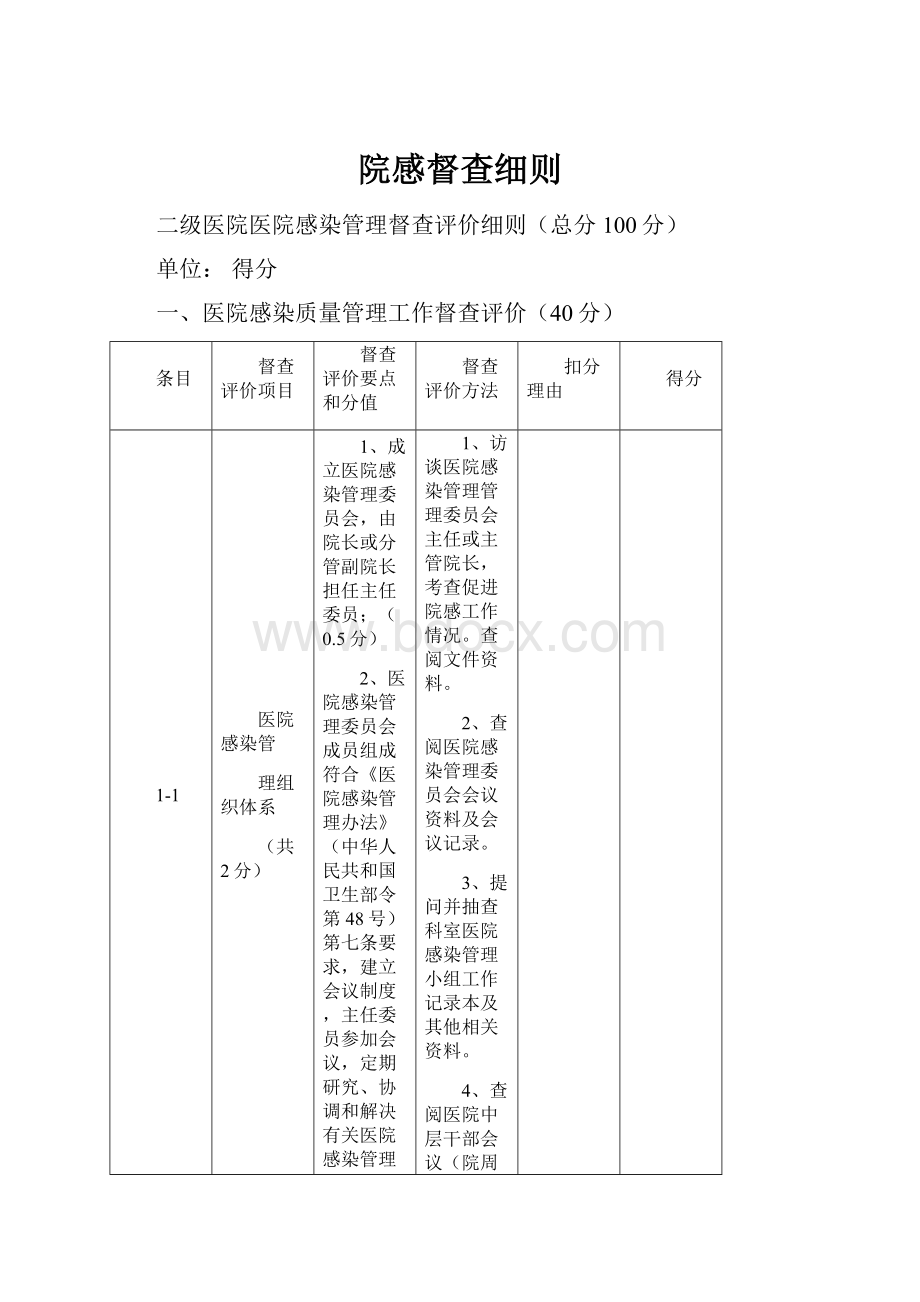 院感督查细则.docx