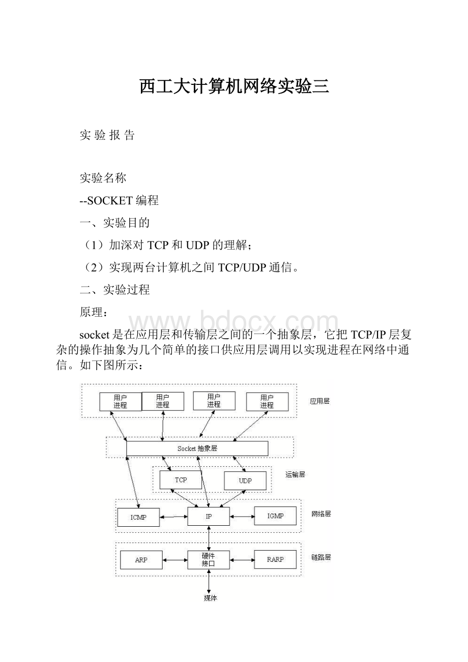 西工大计算机网络实验三.docx