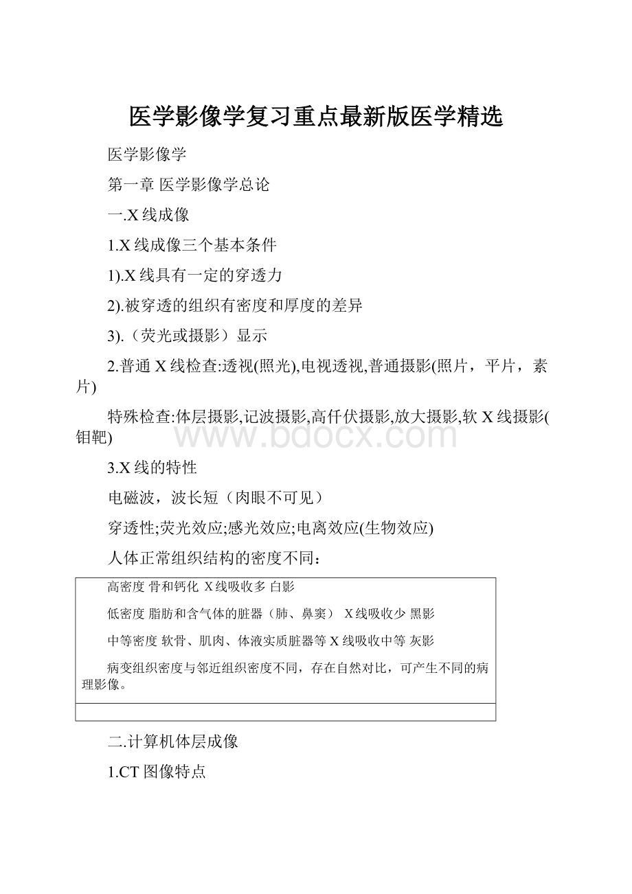 医学影像学复习重点最新版医学精选.docx_第1页