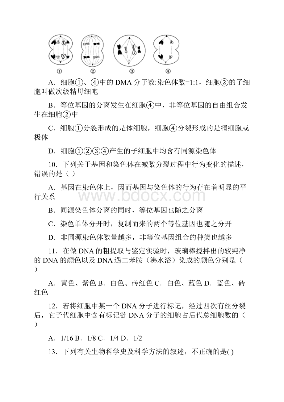 学年高一下学期期末考试生物试题含答案.docx_第3页