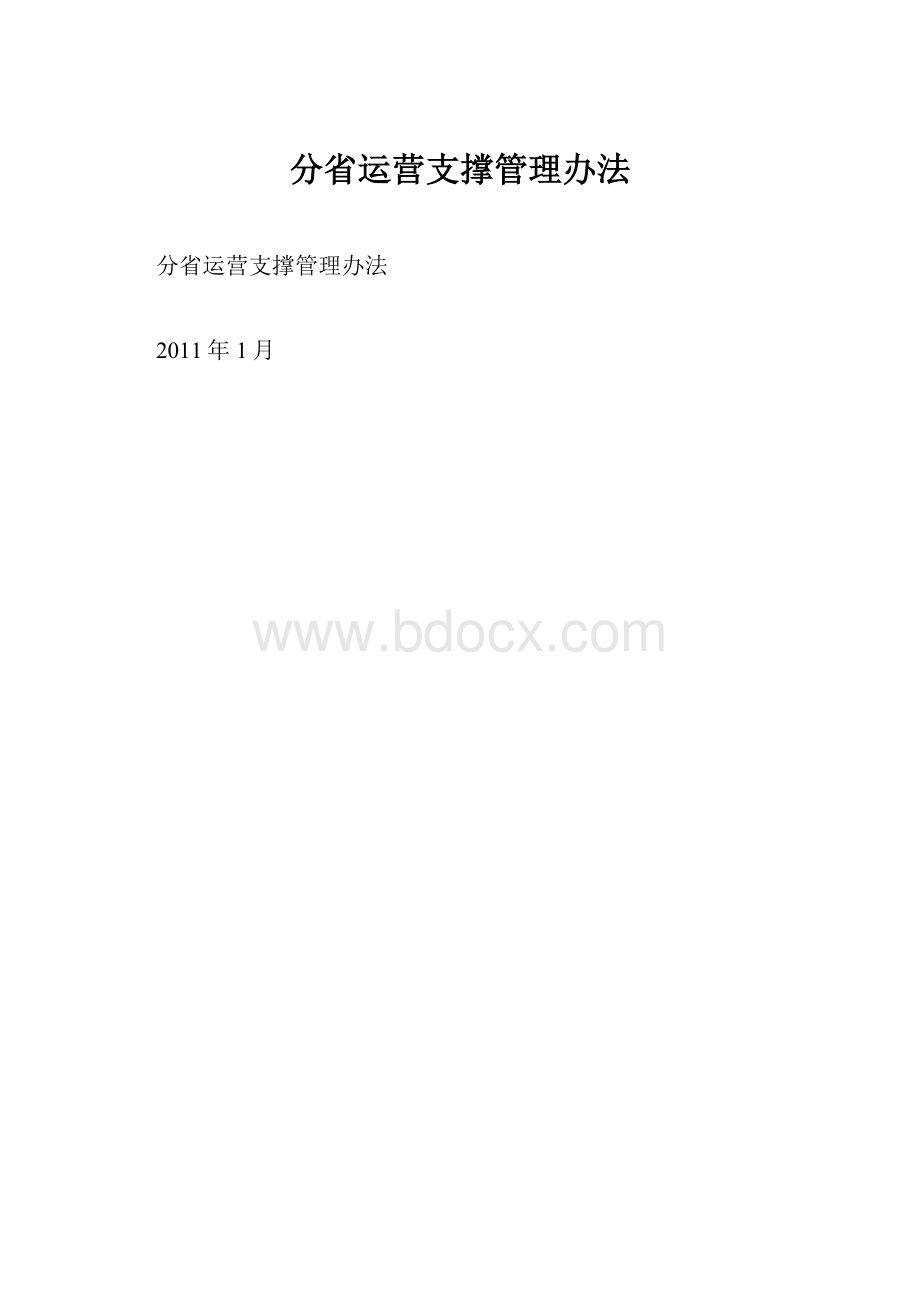 分省运营支撑管理办法.docx_第1页