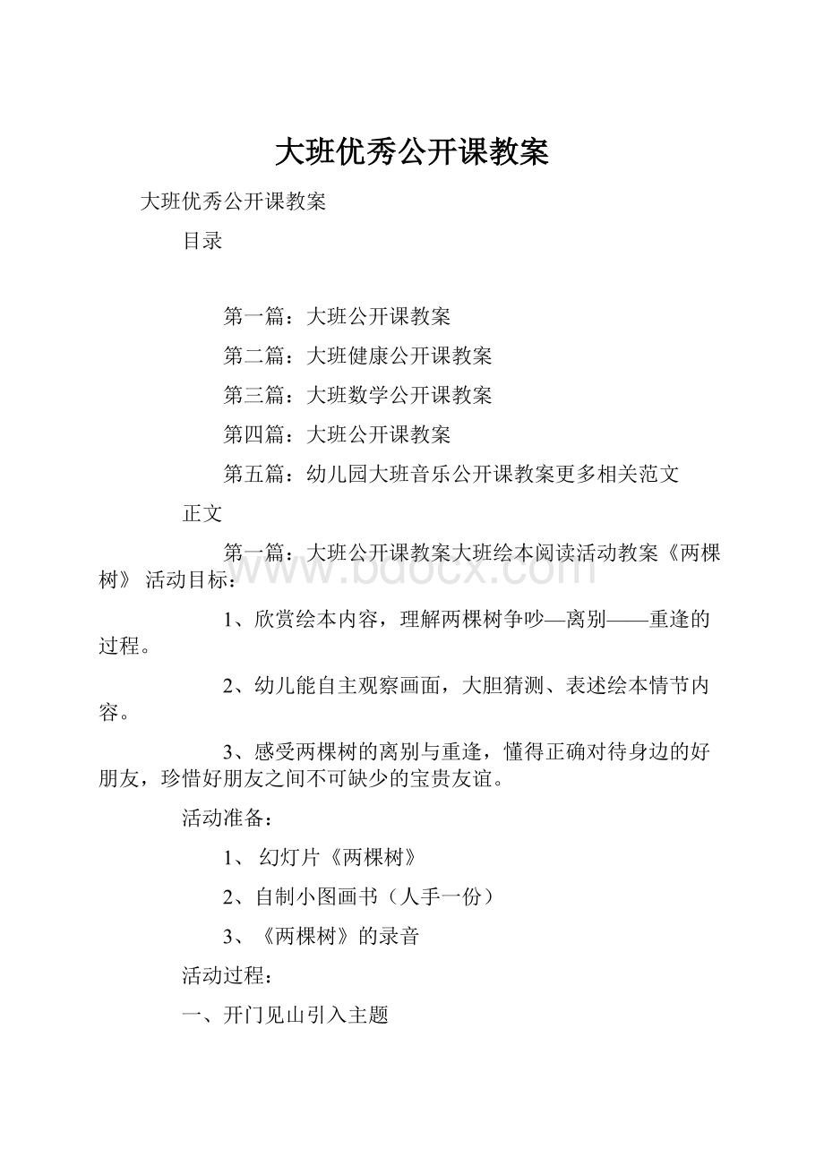 大班优秀公开课教案.docx_第1页