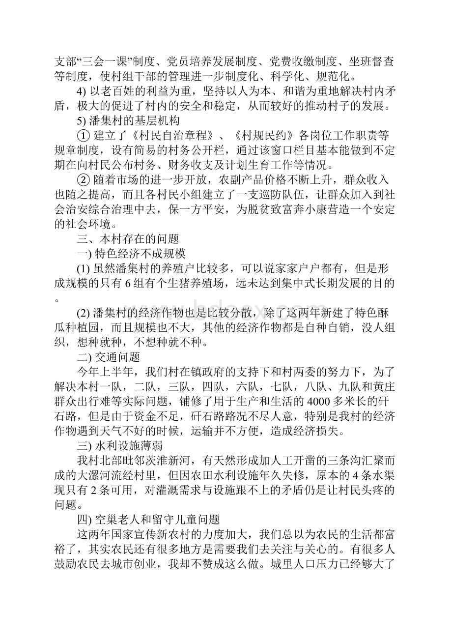 XX年大学生村官调研报告1000字.docx_第2页