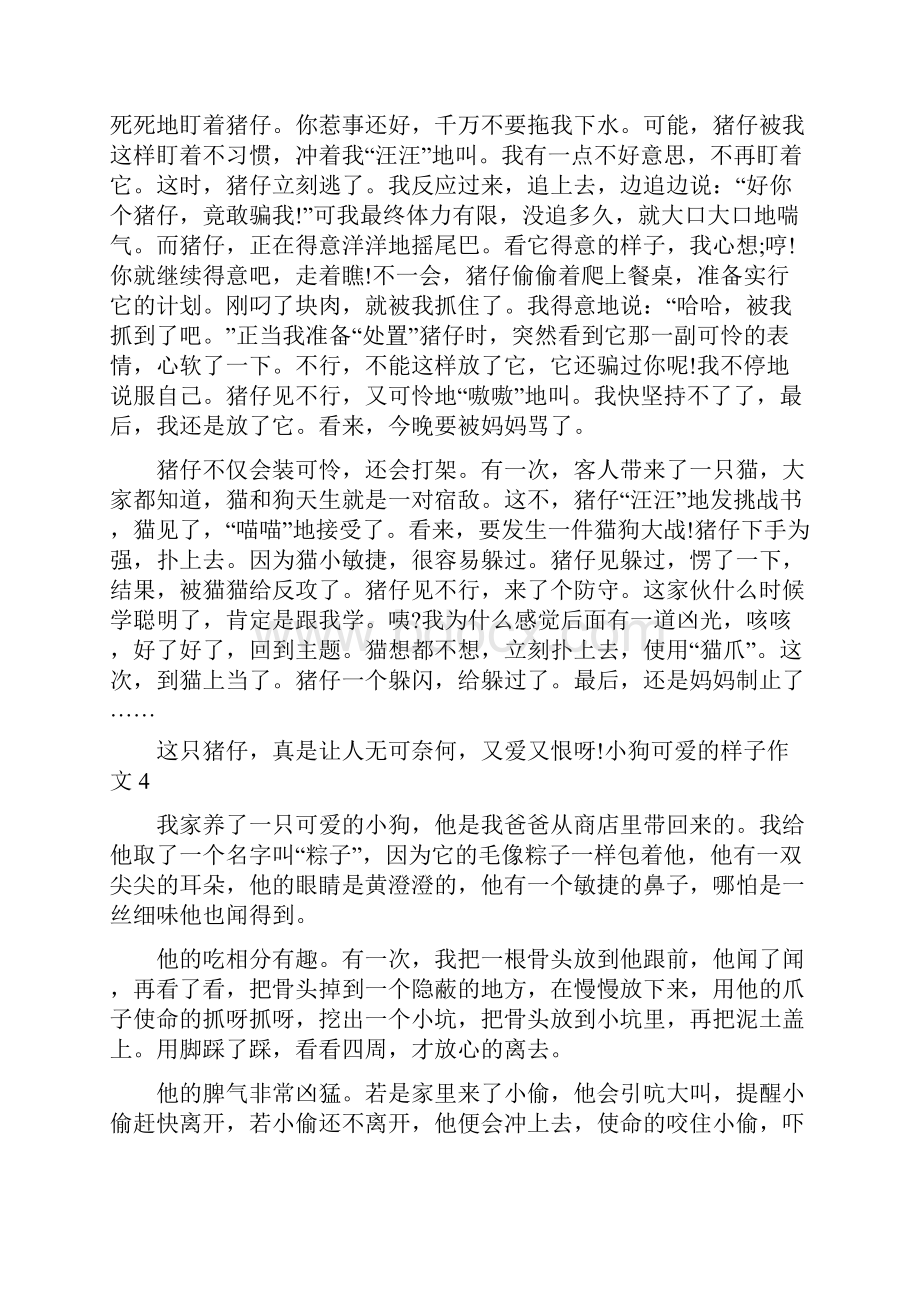 小狗可爱的样子作文9篇.docx_第3页