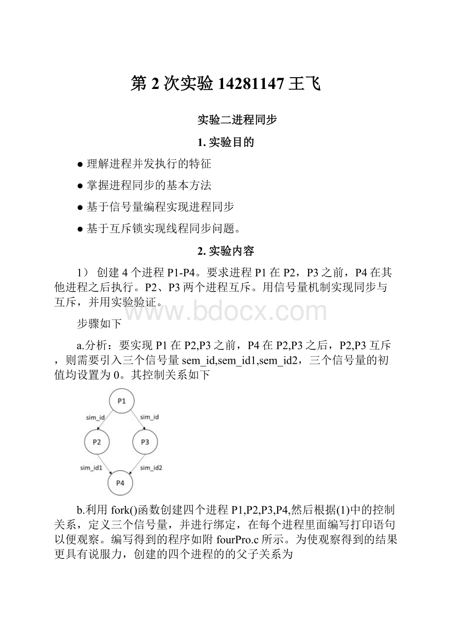 第2次实验14281147王飞.docx