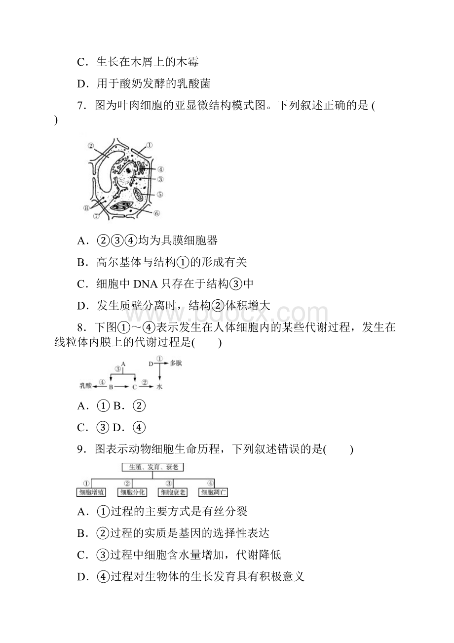 江苏省徐州市学年高二下学期学业水平测试模拟生物试题37e43574cc9b4e4d9d262e82636668c6.docx_第3页