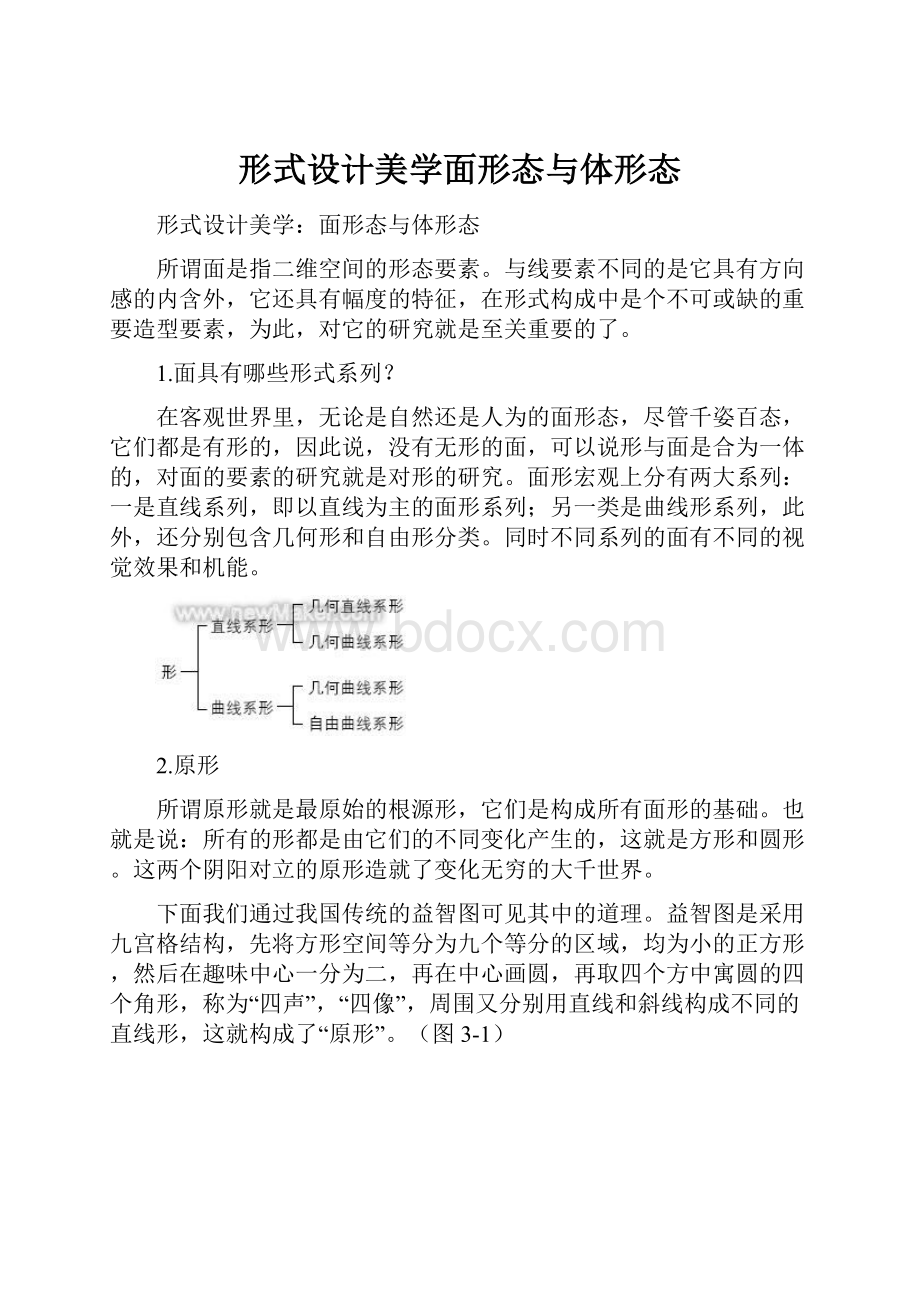 形式设计美学面形态与体形态.docx_第1页