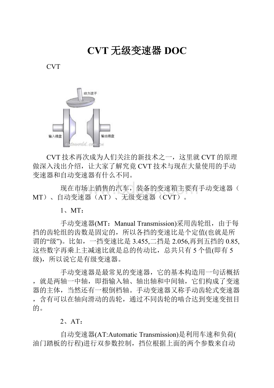 CVT无级变速器DOC.docx