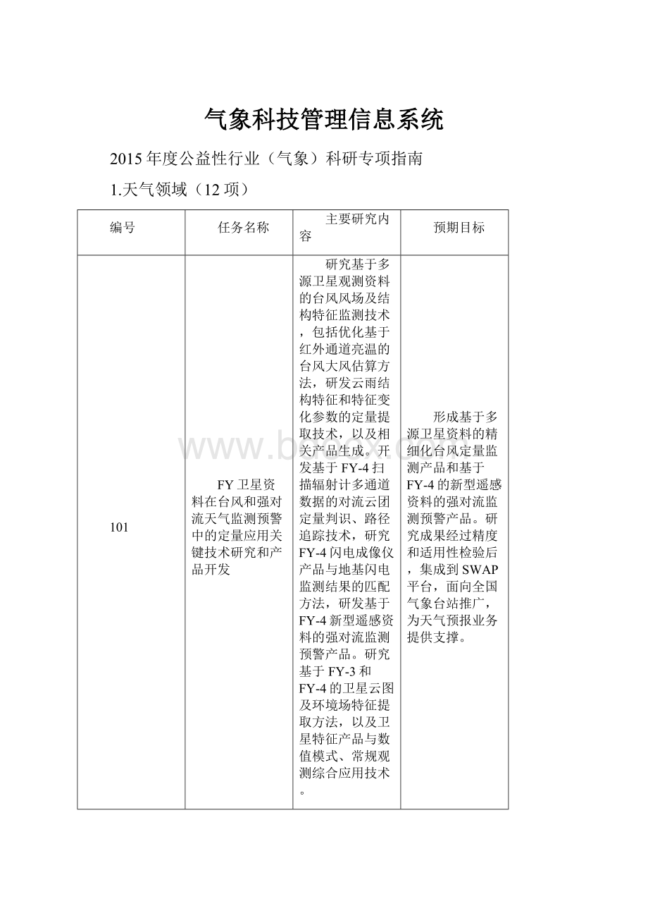 气象科技管理信息系统.docx_第1页