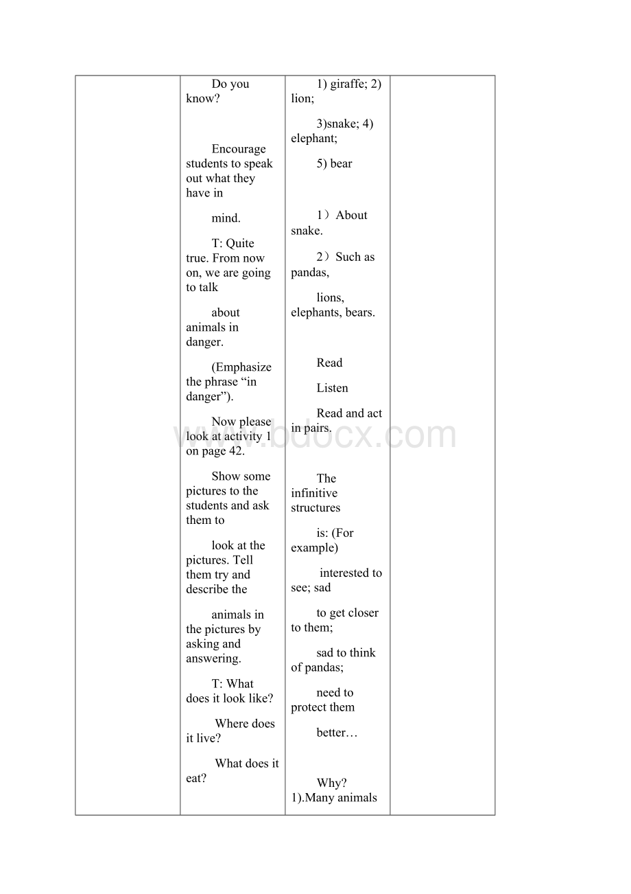 外研版八年级上册Module 6 Animals in danger单元精美教案.docx_第3页