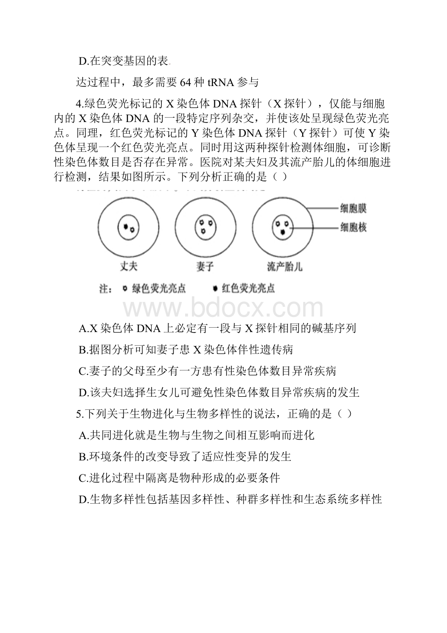 最新北京市高二上学期第三次月考生物试题及答案.docx_第2页