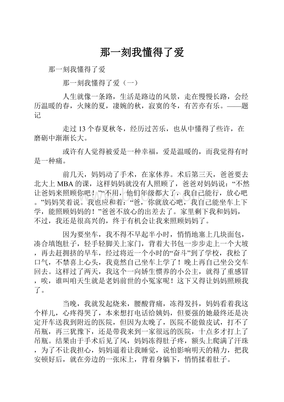 那一刻我懂得了爱.docx_第1页