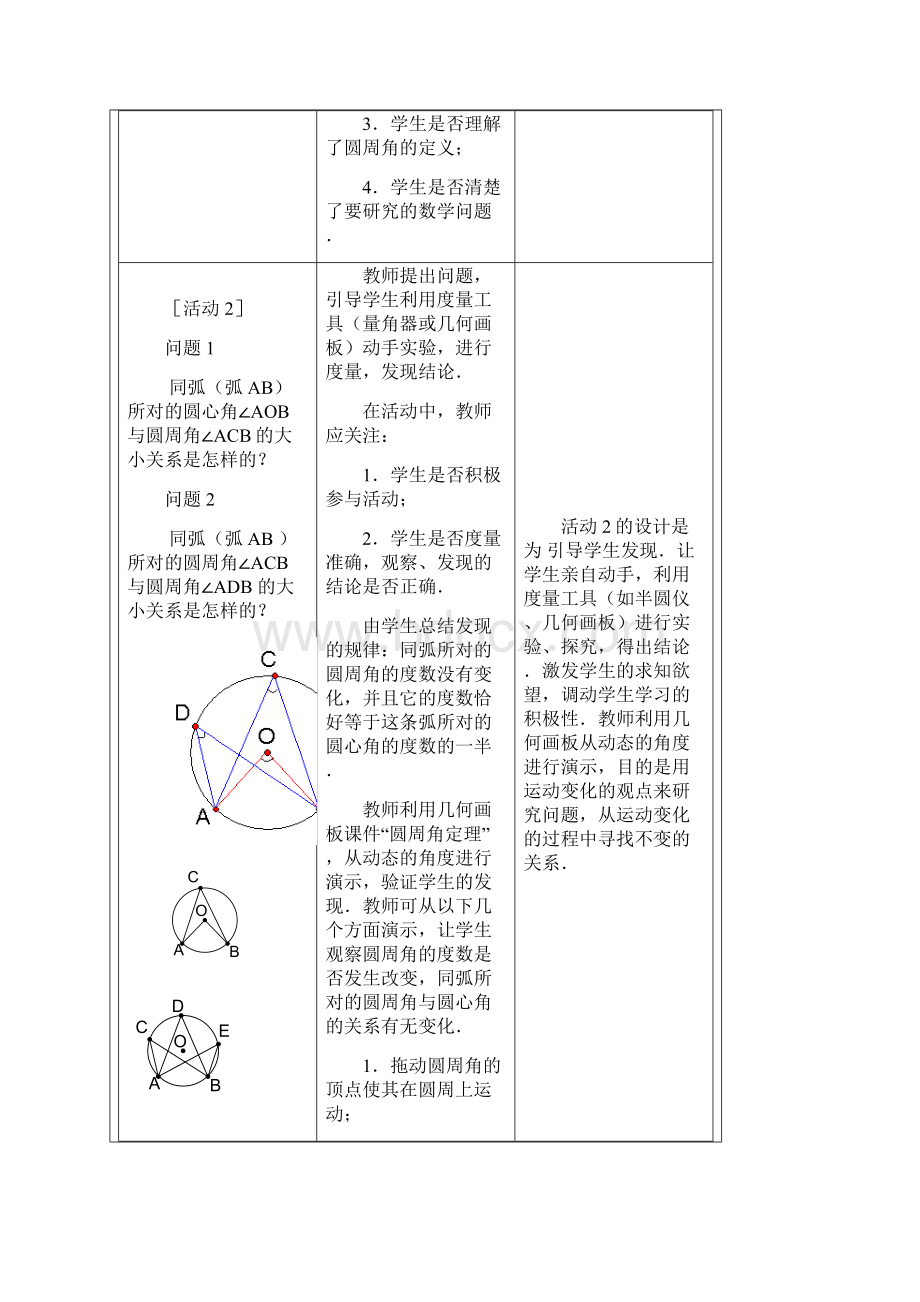 秋甘肃省人教版数学九年级上册教案2414 圆周角.docx_第3页