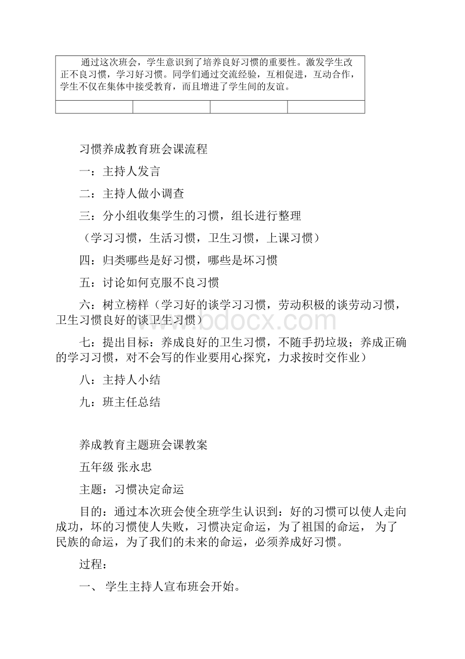 小学三年级《习惯养成教育》主题班会课教案.docx_第2页