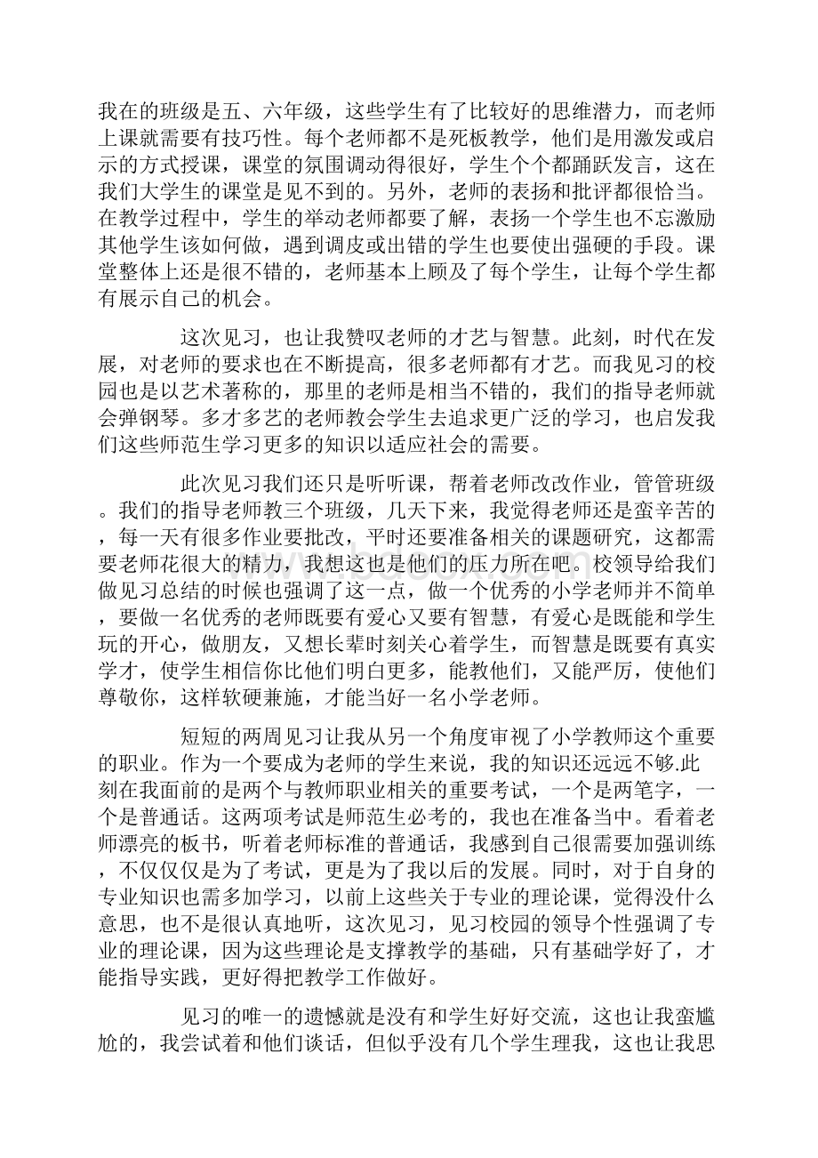 最全总结范文之小学见习总结20篇.docx_第3页