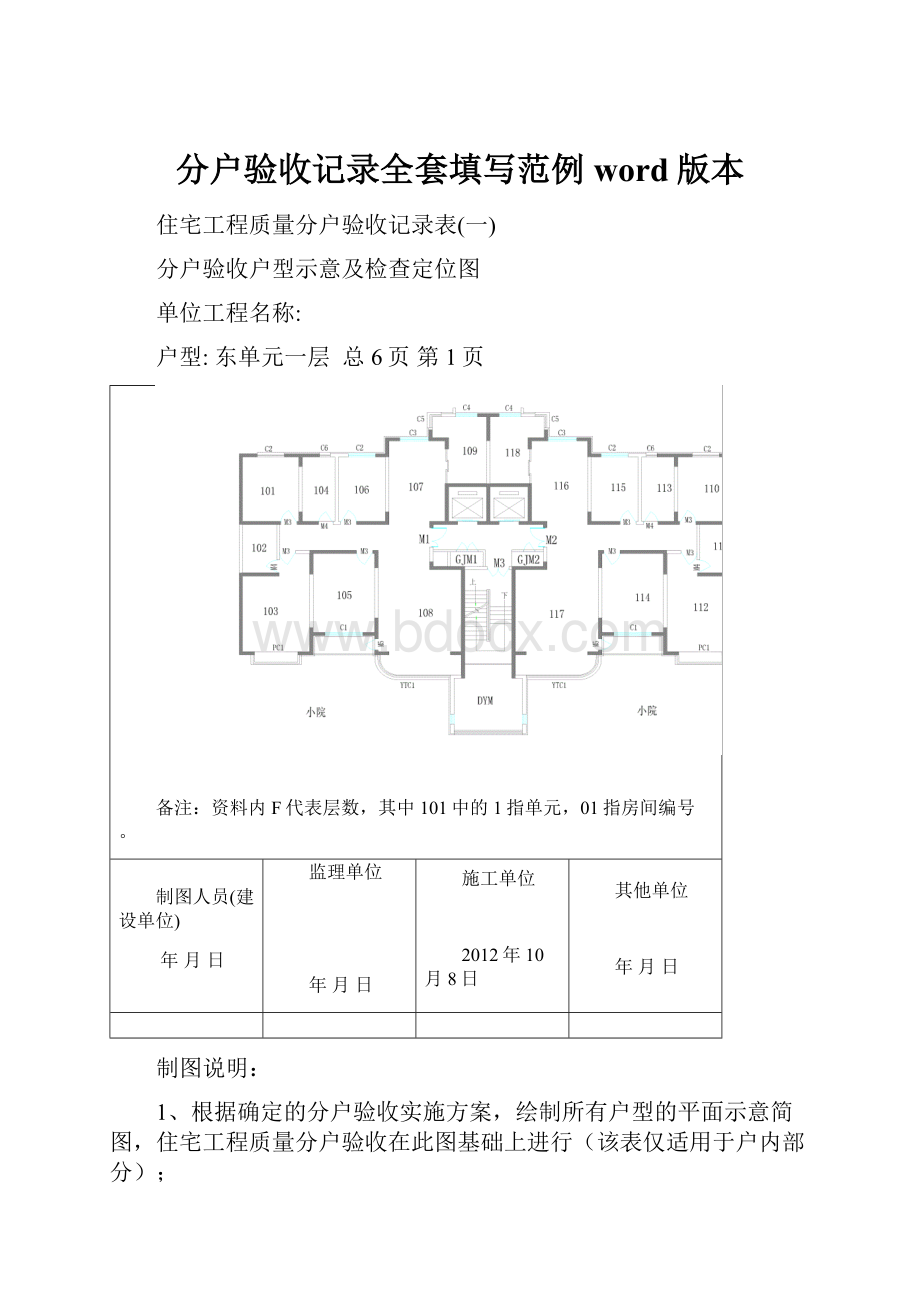 分户验收记录全套填写范例word版本.docx_第1页