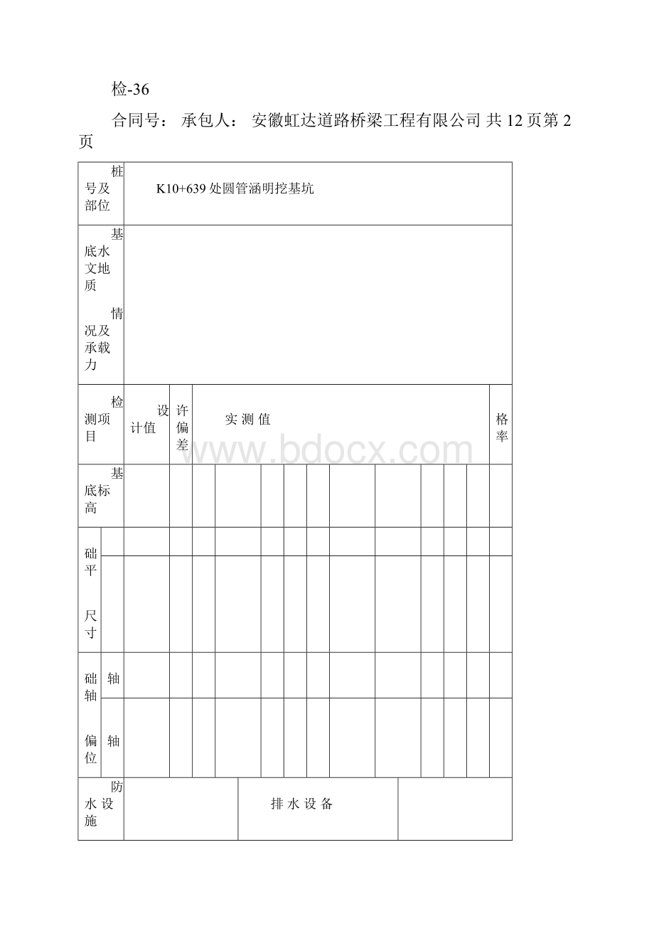 word完整版圆管涵公路工程自检资料.docx_第2页