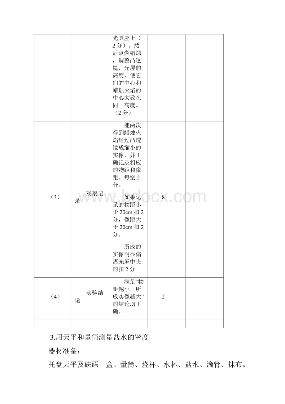 河南省中招理化生实验操作考试试题及评分标准概要.docx_第3页