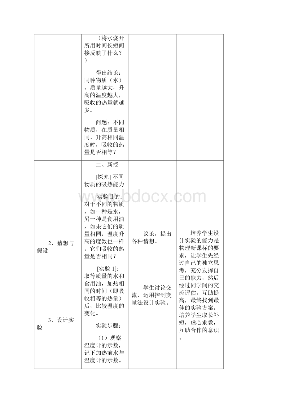 人教版物理八年级下册163《比热容》教学设计3精品doc.docx_第3页