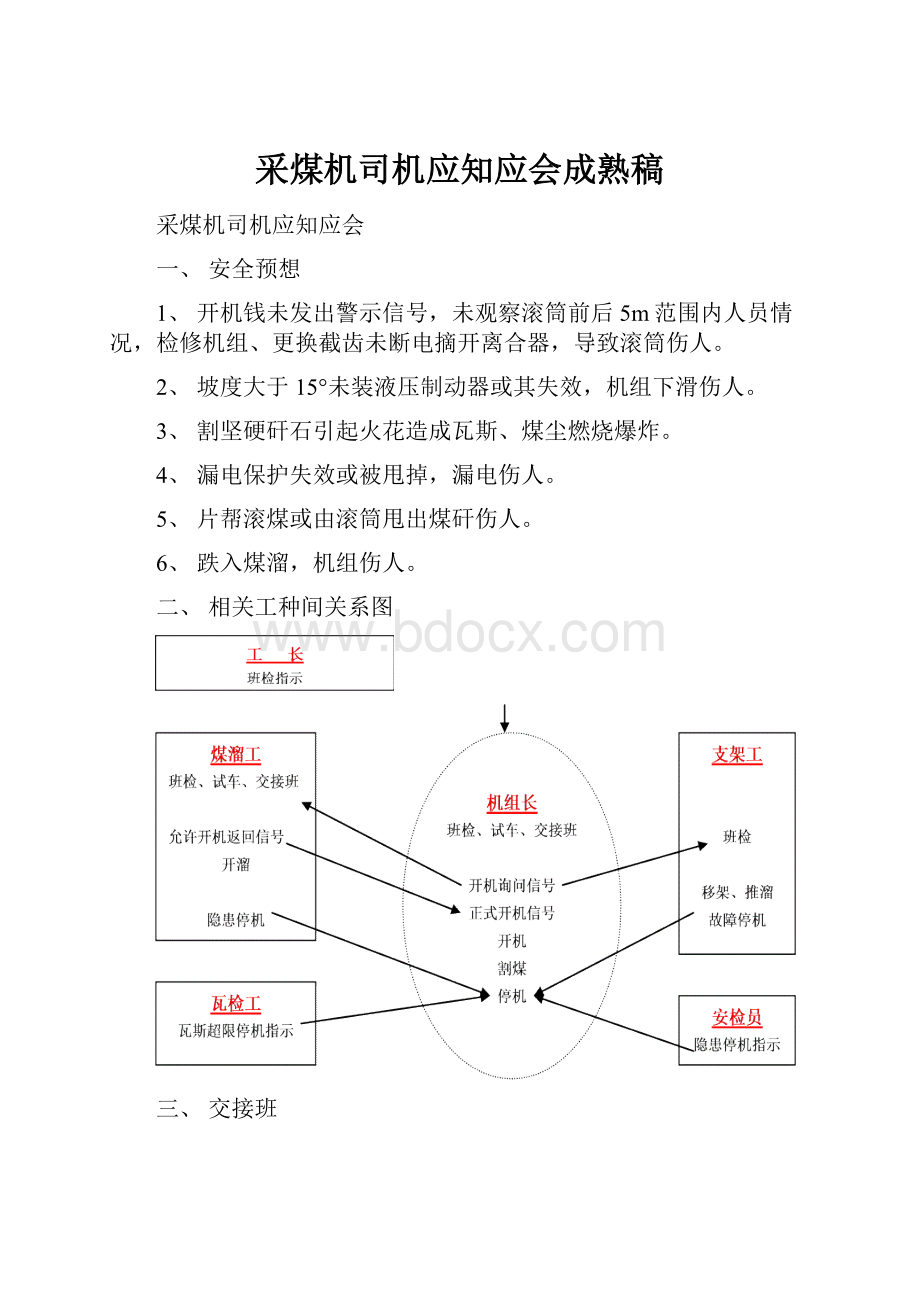 采煤机司机应知应会成熟稿.docx_第1页