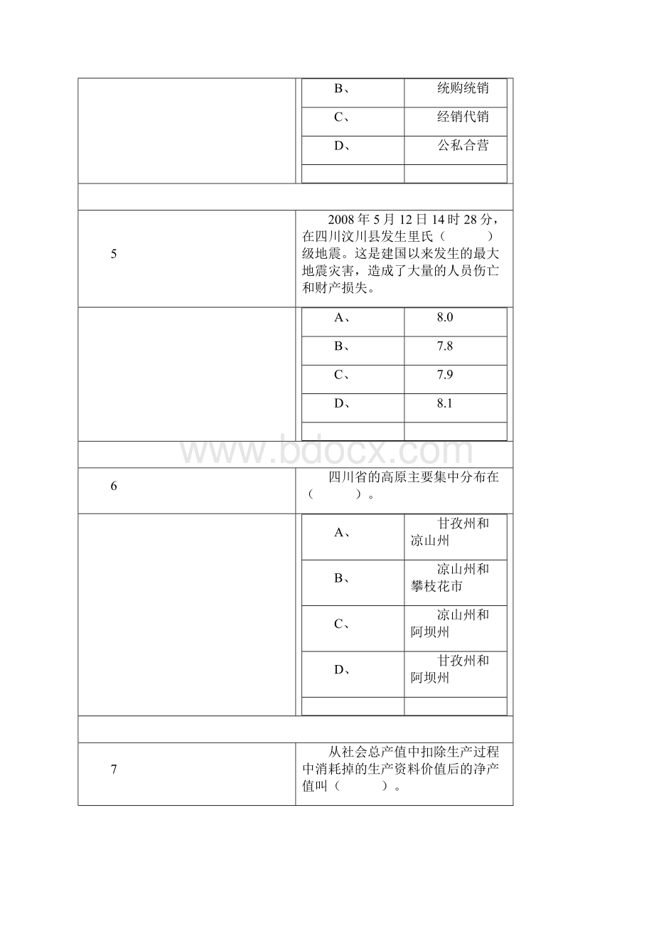 四川省拟任县处级党政领导职务政治理论水平任职资格考试试题测试题一.docx_第3页