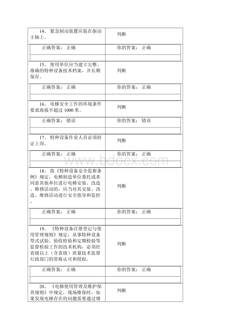 特种设备安全管理考试电梯5.docx_第3页