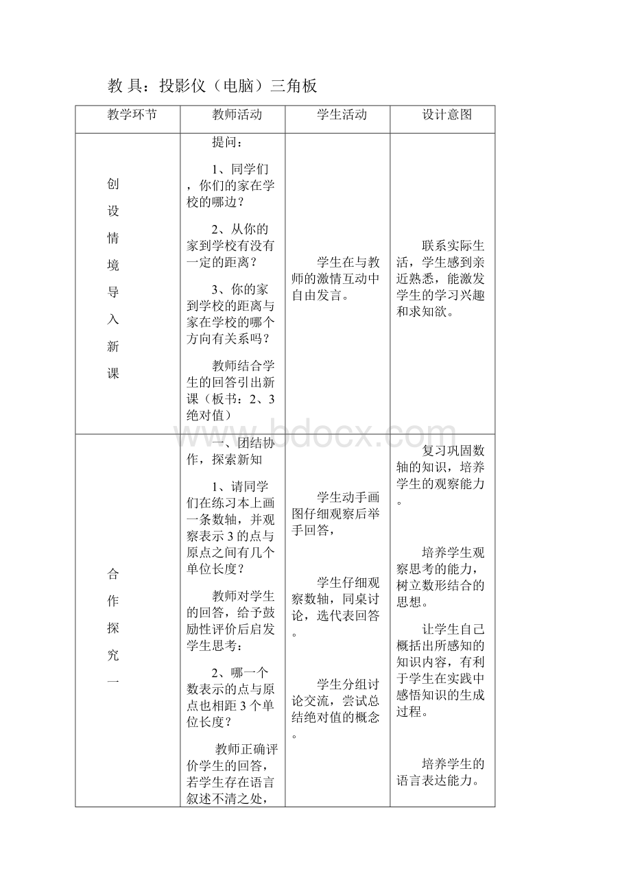 七年级数学上册 23绝对值教案 冀教版.docx_第2页