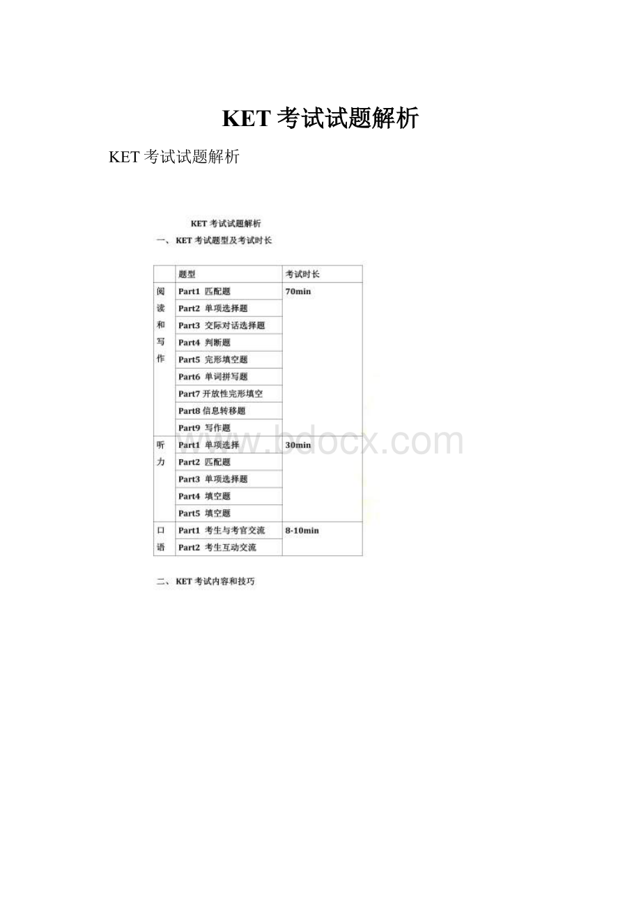 KET考试试题解析.docx_第1页