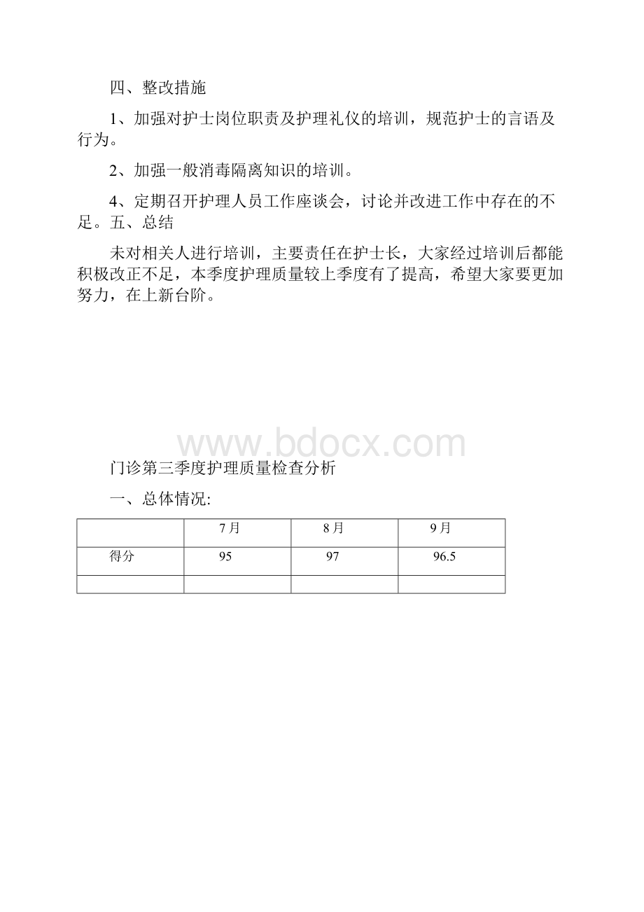 门诊第一季度护理质量检查分析.docx_第3页