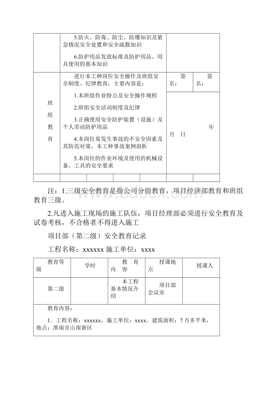 建筑三级安全教育表格大全.docx_第3页