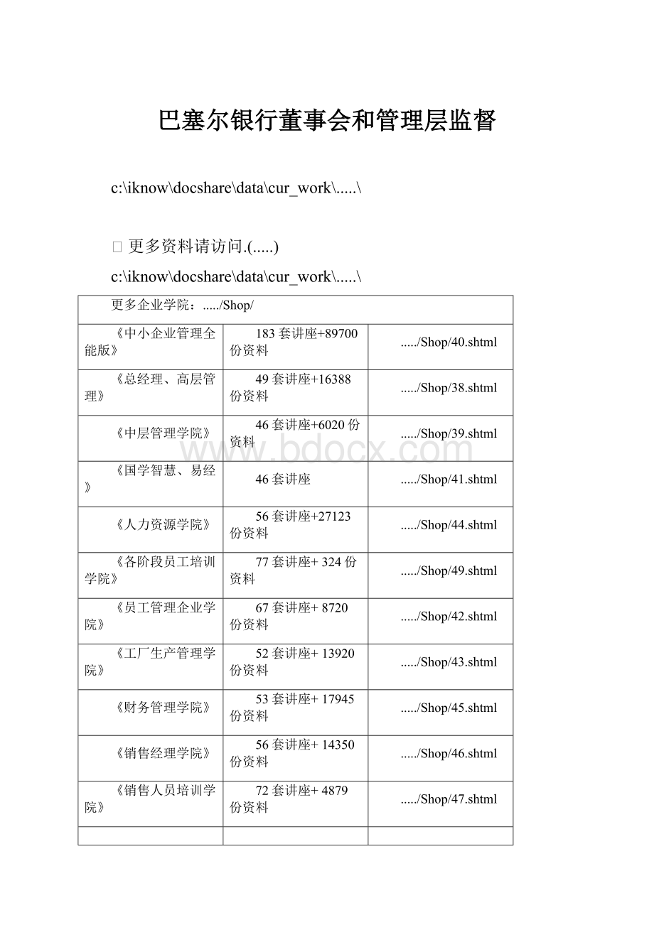 巴塞尔银行董事会和管理层监督.docx_第1页