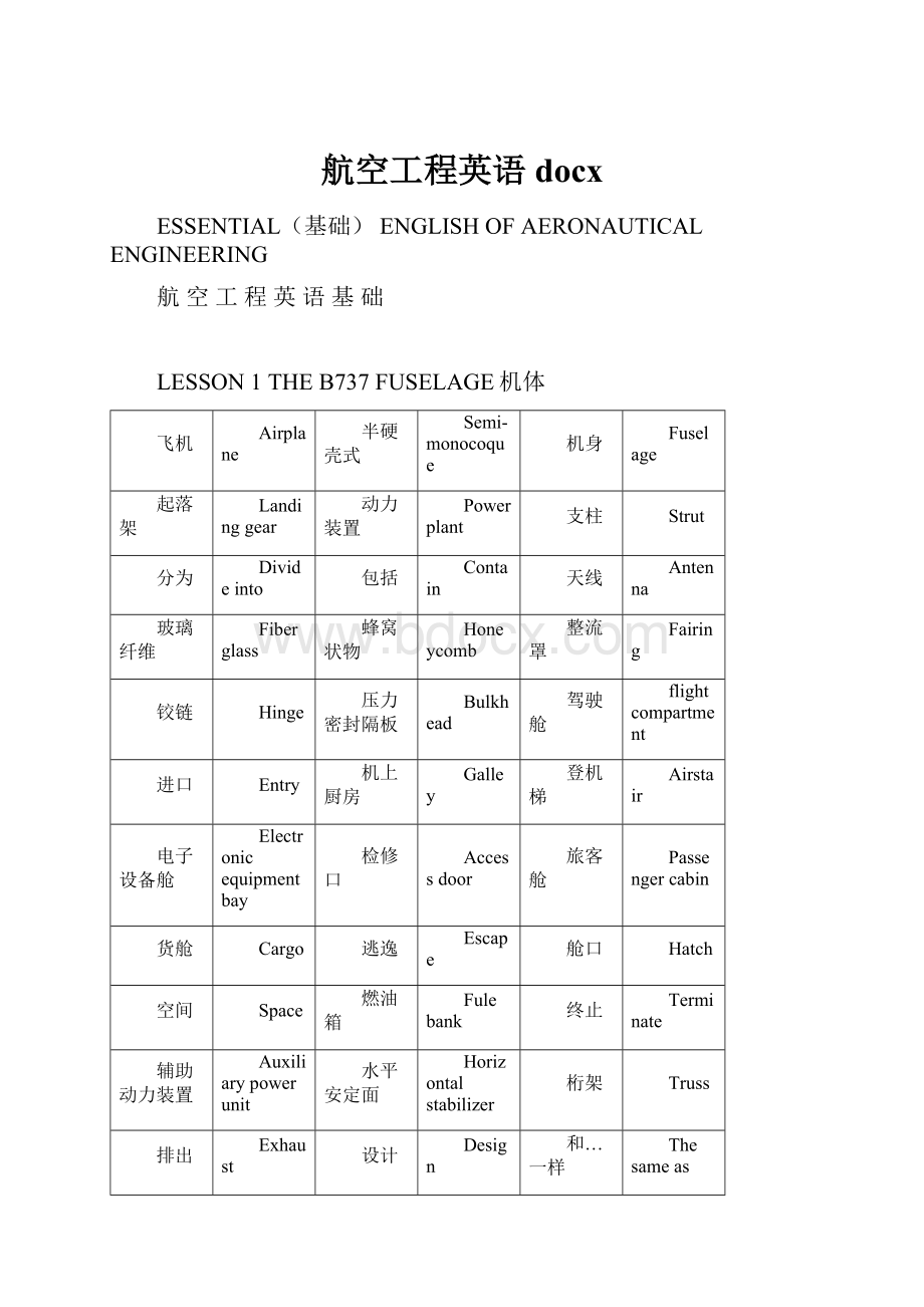 航空工程英语docx.docx_第1页