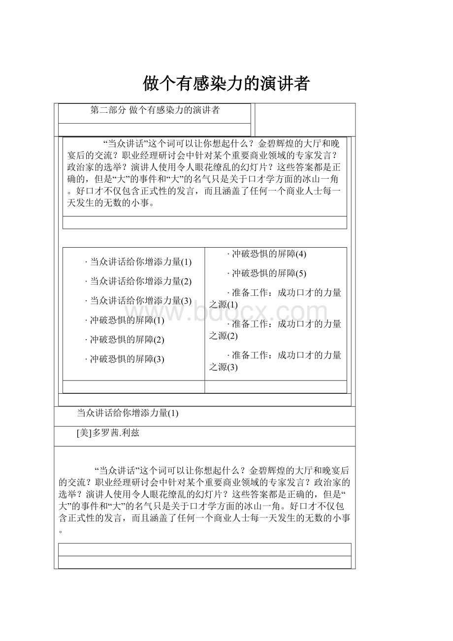 做个有感染力的演讲者.docx_第1页