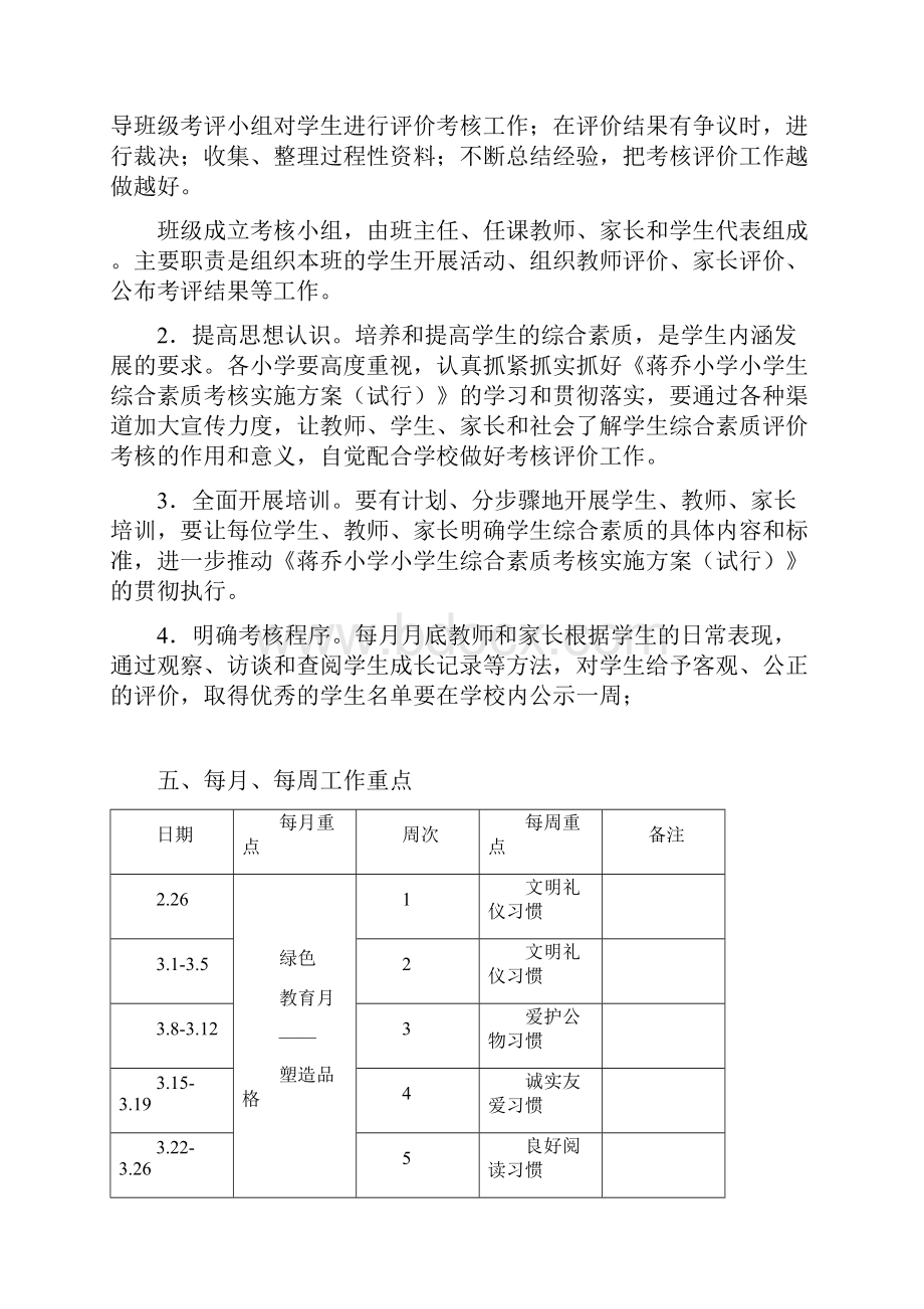 蒋乔小学小学生综合素质培养实施方案.docx_第2页