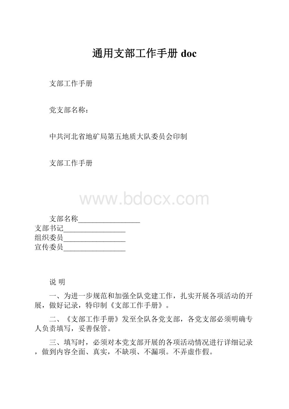 通用支部工作手册doc.docx